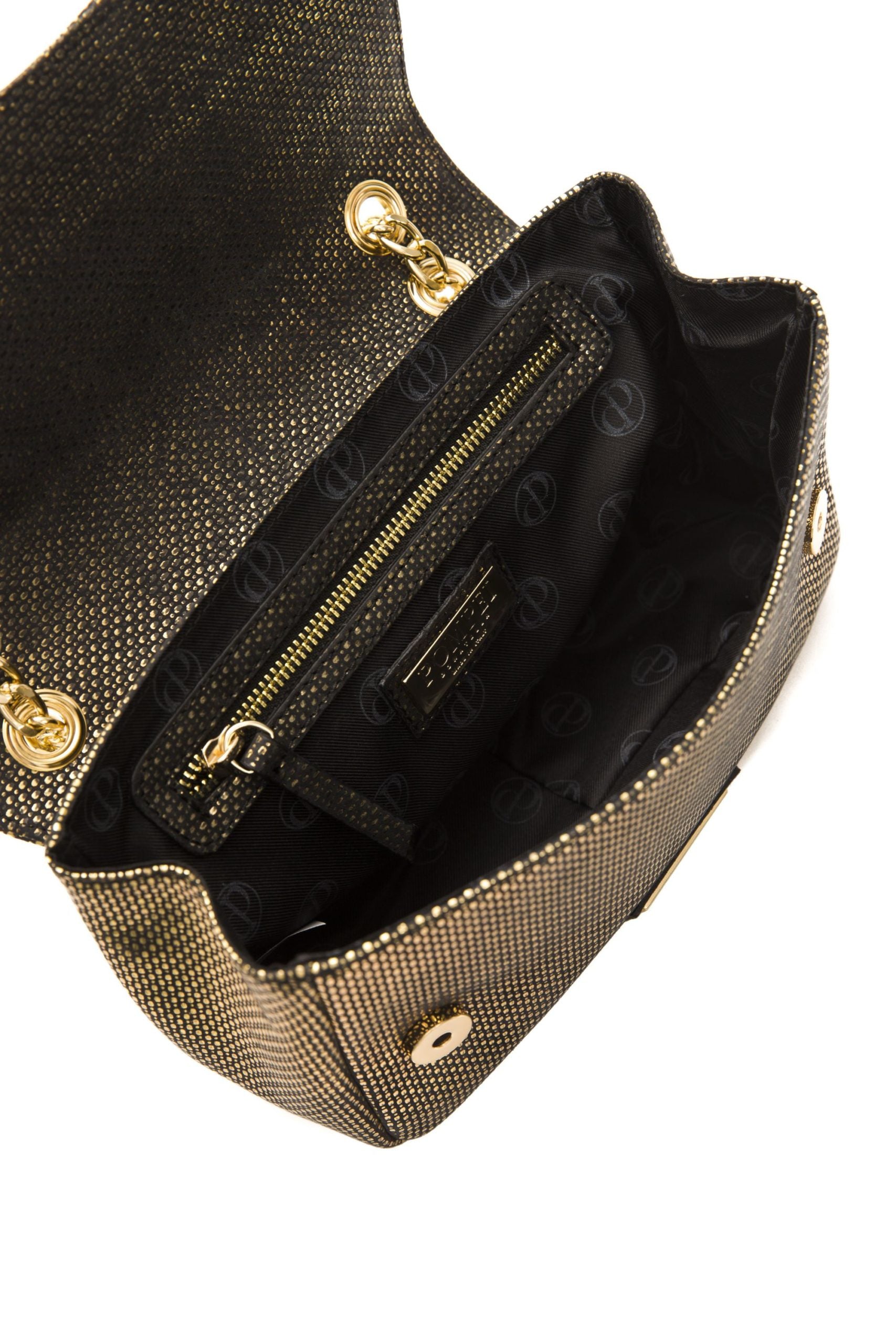 Black Leather Women Crossbody Bag - SEHABRANDS