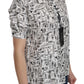 Dolce & Gabbana Musical Instrument Print Silk Collared Top