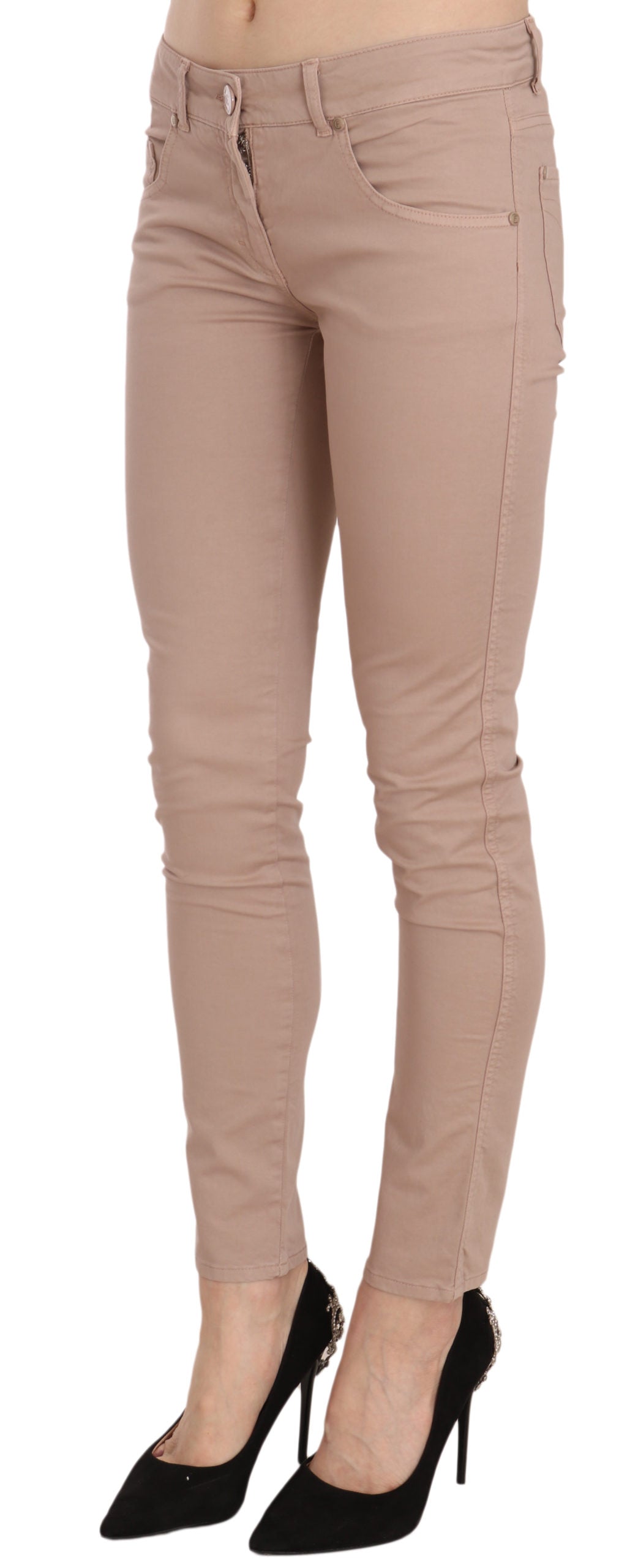 Chic Slim Fit Skinny Brown Pants - SEHABRANDS