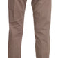 Chic Brown Straight Cut Trousers - SEHABRANDS