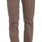 Chic Brown Straight Cut Trousers - SEHABRANDS