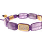 Dazzling Diamond Gold-Plated Amethyst Bracelet - SEHABRANDS