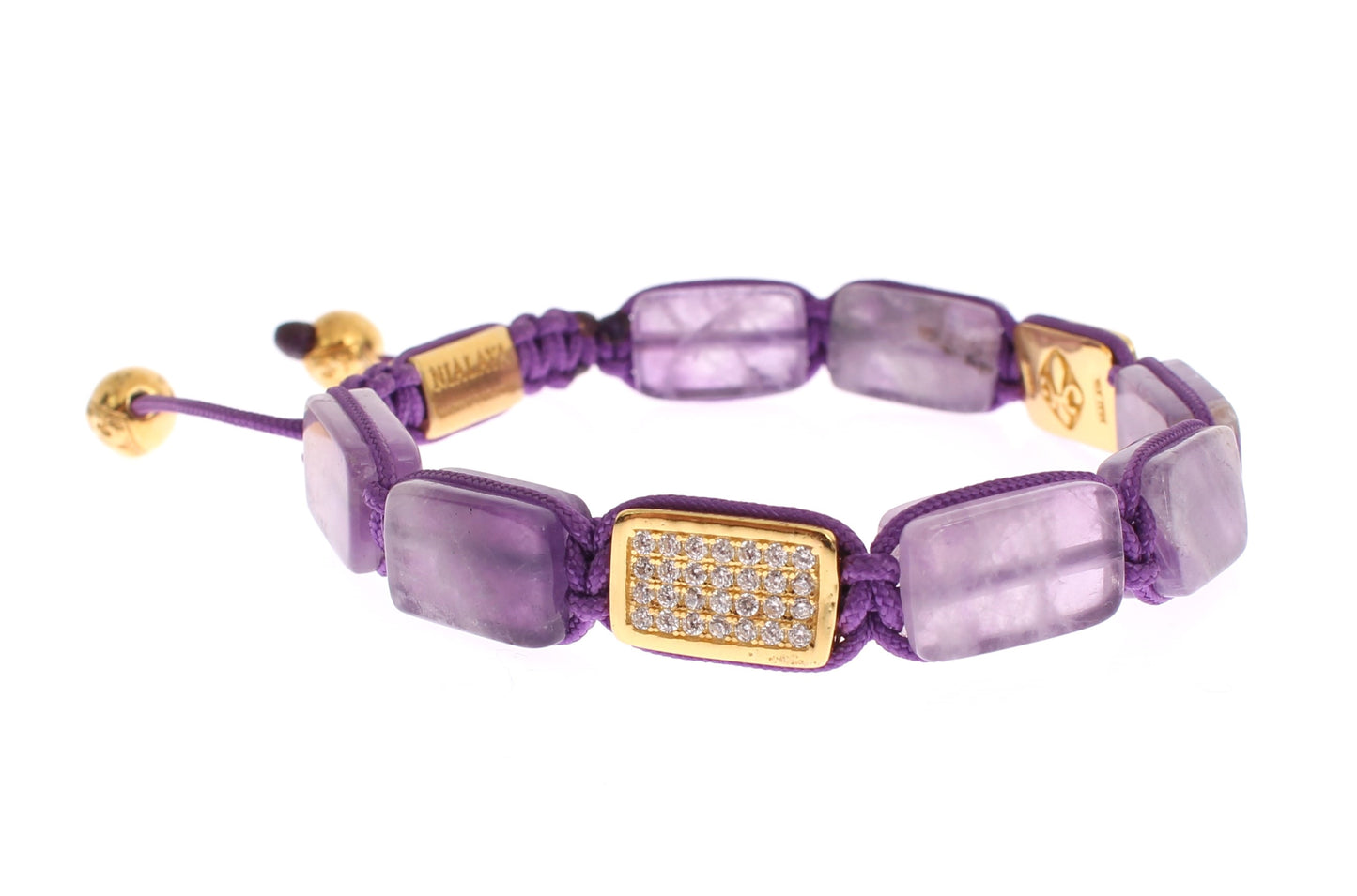 Dazzling Diamond Gold-Plated Amethyst Bracelet - SEHABRANDS