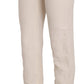 Elevated White High Waist Flared Trousers - SEHABRANDS