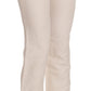 Elevated White High Waist Flared Trousers - SEHABRANDS