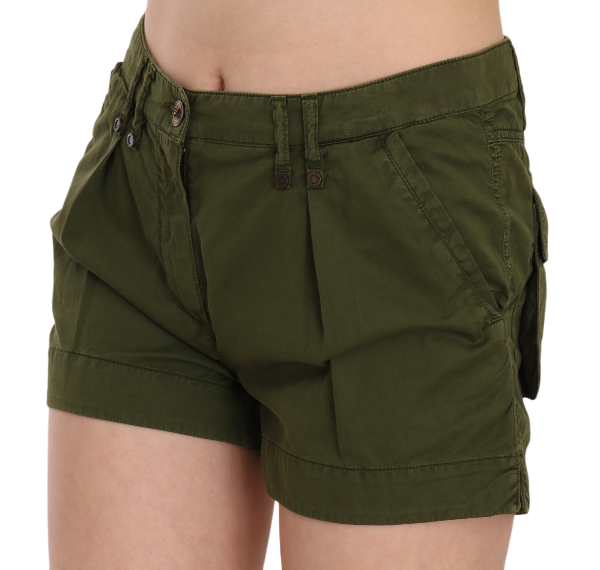 Emerald Mid Waist Cotton Shorts - SEHABRANDS