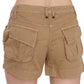 Chic Brown Mid Waist Mini Shorts - SEHABRANDS