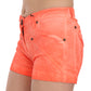 Chic Orange Mid Waist Mini Shorts - SEHABRANDS