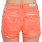 Chic Orange Mid Waist Mini Shorts - SEHABRANDS