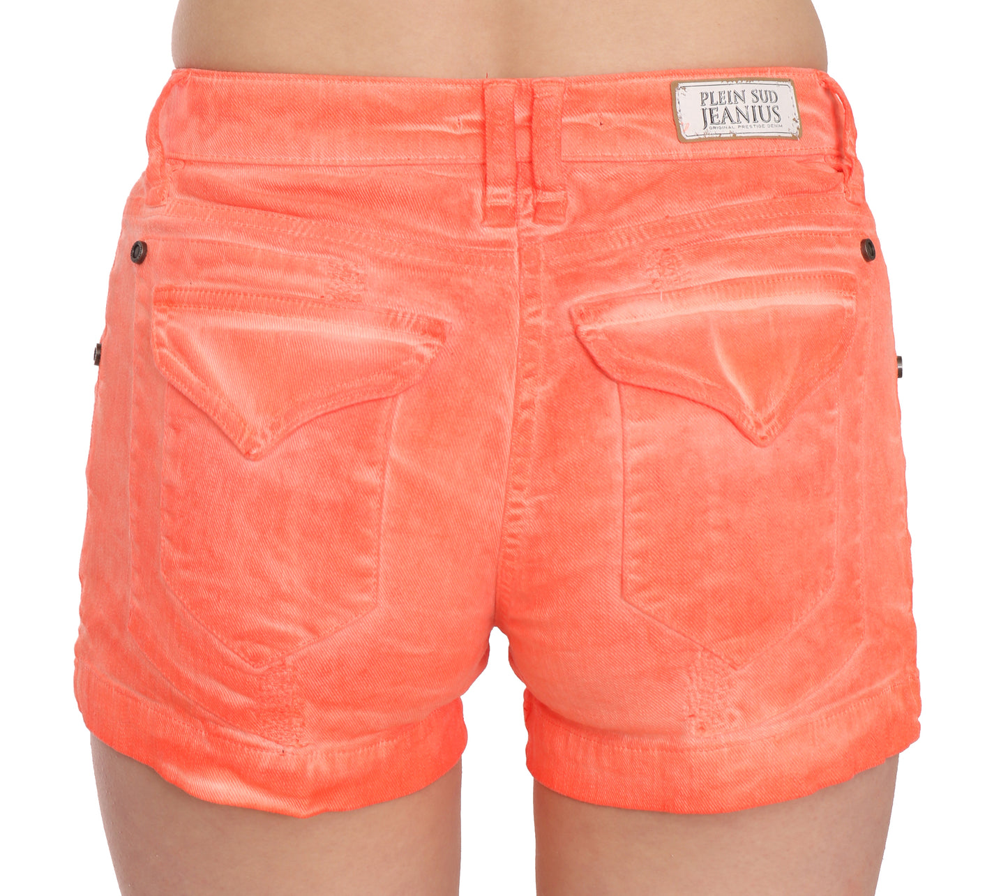 Chic Orange Mid Waist Mini Shorts - SEHABRANDS