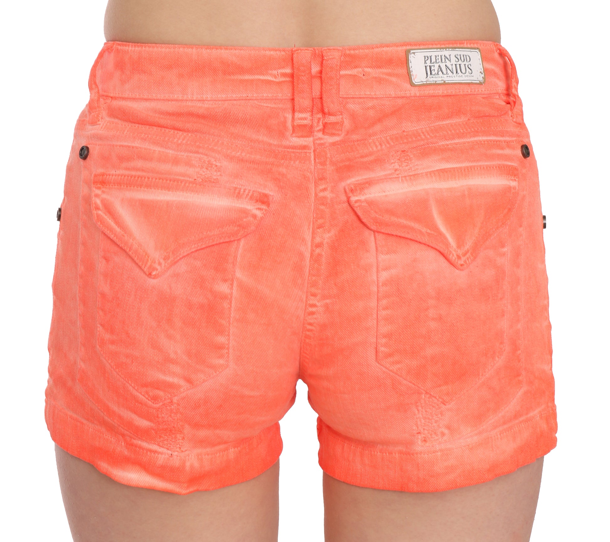 Chic Orange Mid Waist Mini Shorts - SEHABRANDS