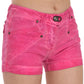 Chic Pink Mid Waist Mini Shorts - SEHABRANDS