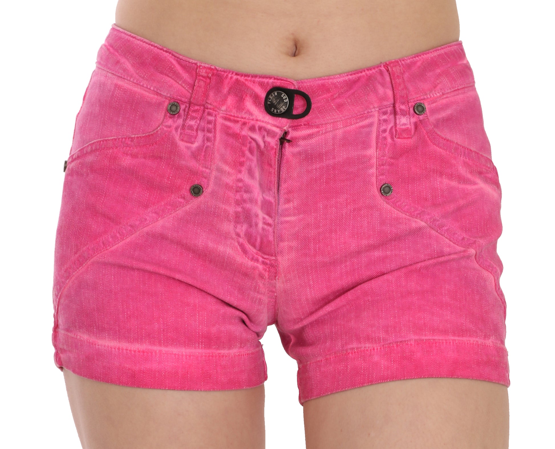 Chic Pink Mid Waist Mini Shorts - SEHABRANDS