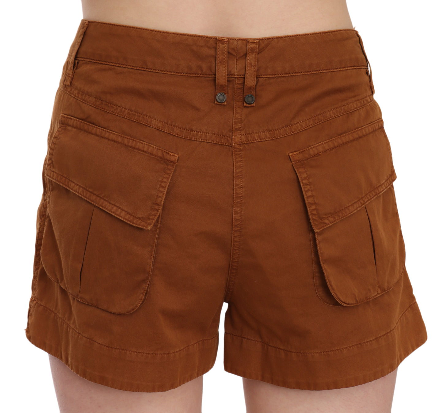 Chic Brown Mid Waist Mini Shorts - SEHABRANDS