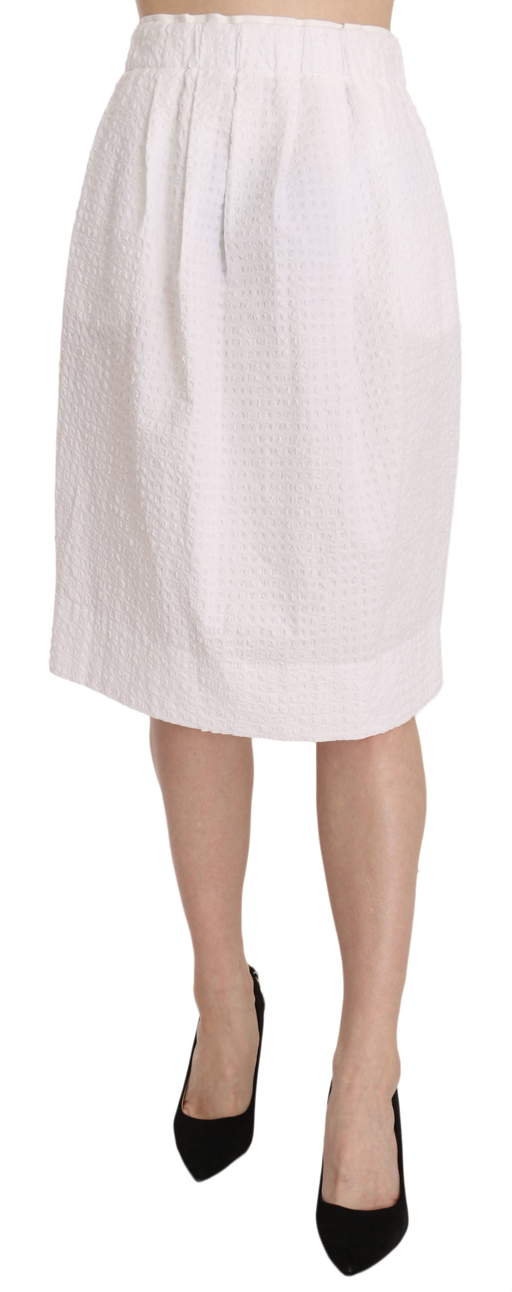 Elegant White Pencil Skirt - SEHABRANDS