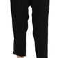 Chic High Waist Cropped Pants in Elegant Black - SEHABRANDS