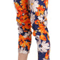 Floral Print Skinny Mid-Waist Pants - SEHABRANDS