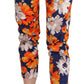 Floral Print Skinny Mid-Waist Pants - SEHABRANDS