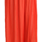 Elegant Orange Pleated Maxi Skirt - SEHABRANDS