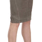 Chic Gray Pencil Skirt with Logo Details - SEHABRANDS