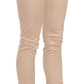 Elegant Cream Low Waist Skinny Trousers - SEHABRANDS