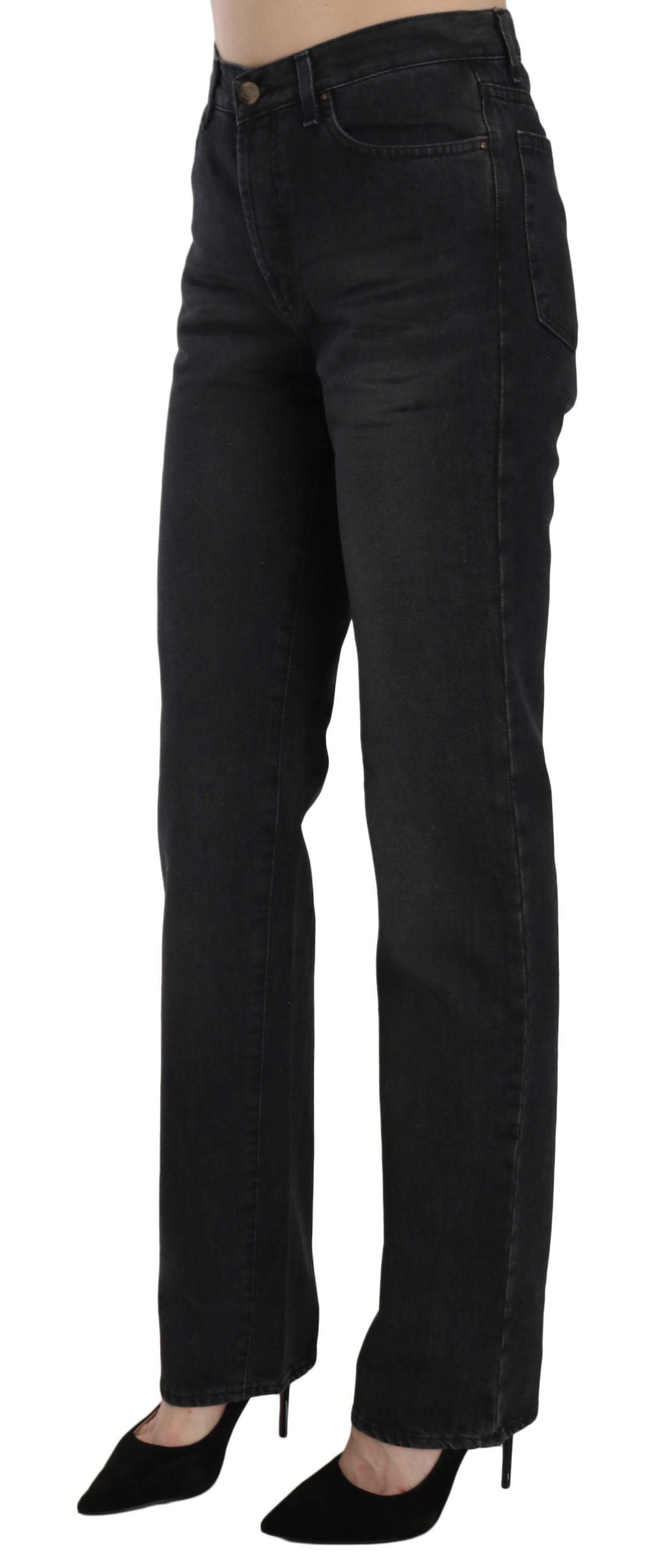 Elevate Your Style: Chic Black High Waist Denim - SEHABRANDS