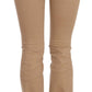 Chic Brown Mid Waist Skinny Trousers - SEHABRANDS