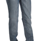 Chic Blue Washed Slim Fit Denim Jeans - SEHABRANDS