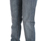 Chic Blue Washed Slim Fit Denim Jeans - SEHABRANDS