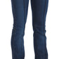 Chic Blue Washed Boot Cut Denim Pants - SEHABRANDS