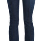 Chic Blue Washed Boot Cut Denim Pants - SEHABRANDS