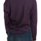 Elegant Purple V-Neck Wool Blouse - SEHABRANDS