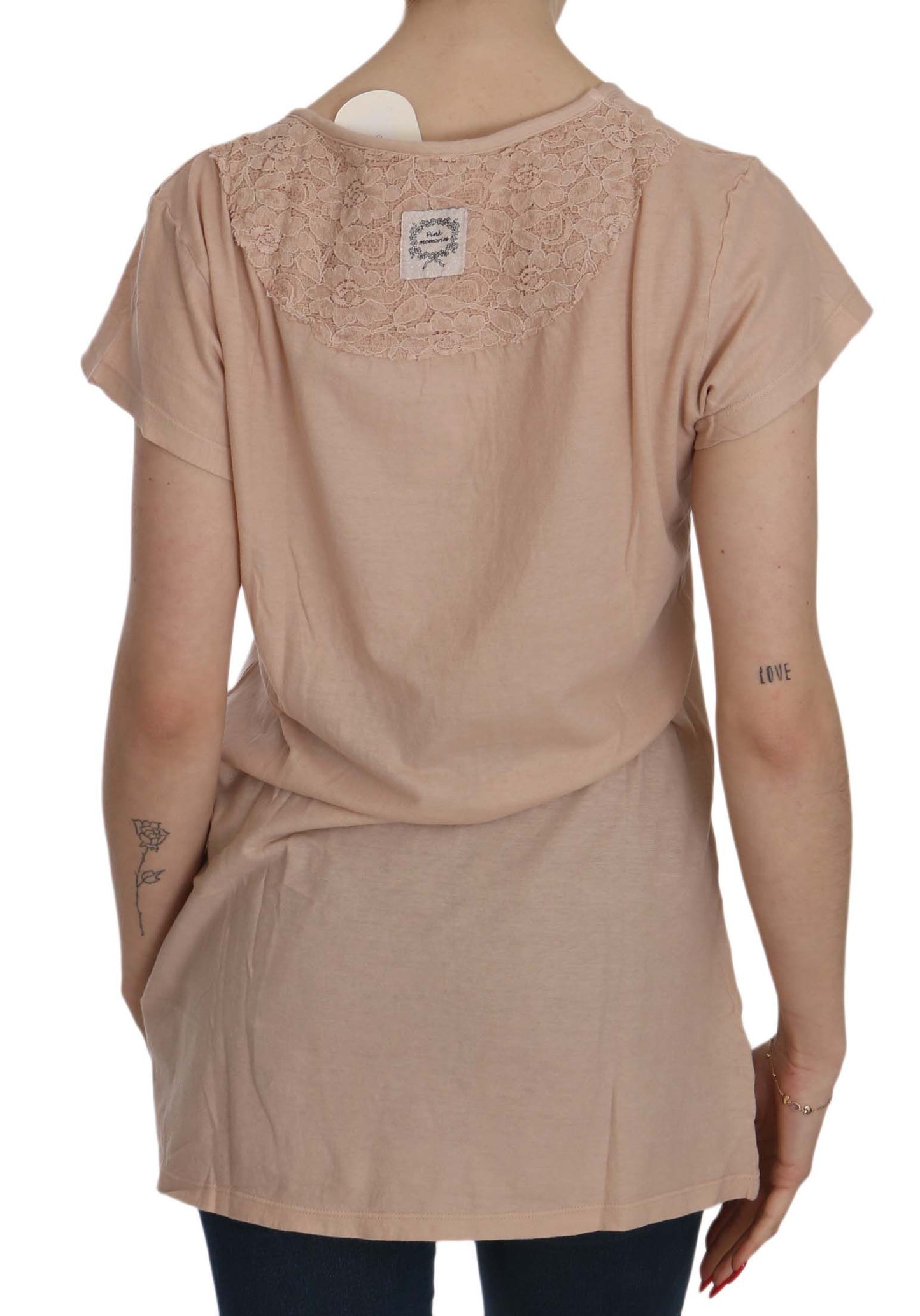 Elegant Cream Lace Round Neck Blouse - SEHABRANDS