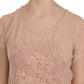 Elegant Cream Lace Round Neck Blouse - SEHABRANDS