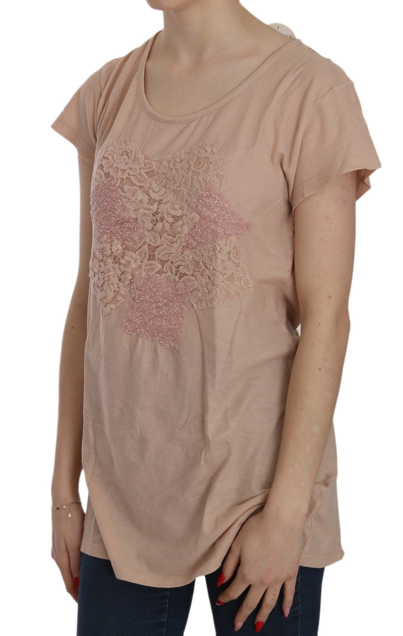 Elegant Cream Lace Round Neck Blouse - SEHABRANDS