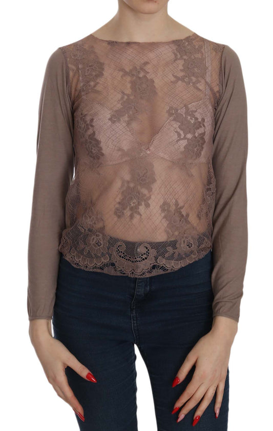 Boat Neck Cotton Lace Blouse - SEHABRANDS