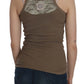 Chic Spaghetti Strap Cotton Top - Earthy Elegance - SEHABRANDS