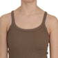 Chic Spaghetti Strap Cotton Top - Earthy Elegance - SEHABRANDS