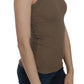 Chic Spaghetti Strap Cotton Top - Earthy Elegance - SEHABRANDS