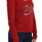 Ravishing Red Crystal Embellished Blouse - SEHABRANDS