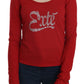 Ravishing Red Crystal Embellished Blouse - SEHABRANDS