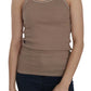 Chic Brown Sleeveless Spaghetti Strap Top - SEHABRANDS