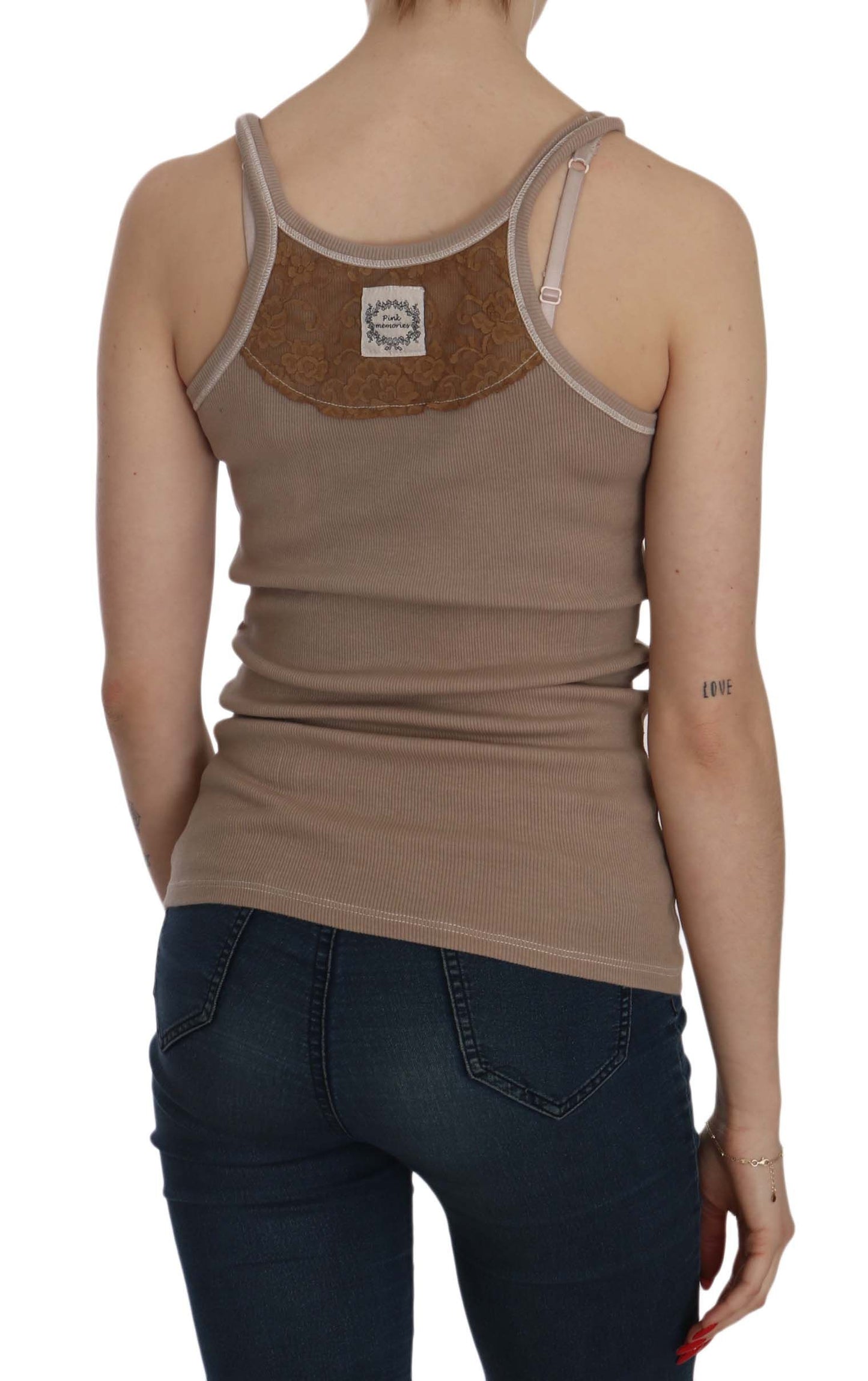 Chic Brown Sleeveless Spaghetti Strap Top - SEHABRANDS