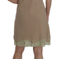 Elegant Beige Lace Spaghetti Strap Mini Dress - SEHABRANDS