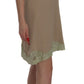 Elegant Beige Lace Spaghetti Strap Mini Dress - SEHABRANDS