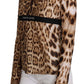 Elegant Leopard Long Sleeve Top - SEHABRANDS