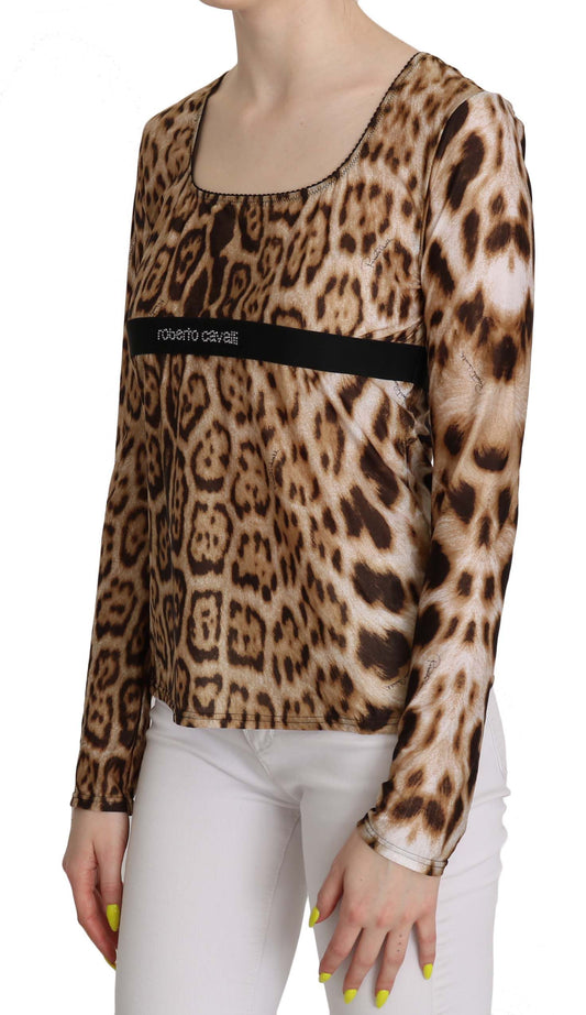 Elegant Leopard Long Sleeve Top - SEHABRANDS