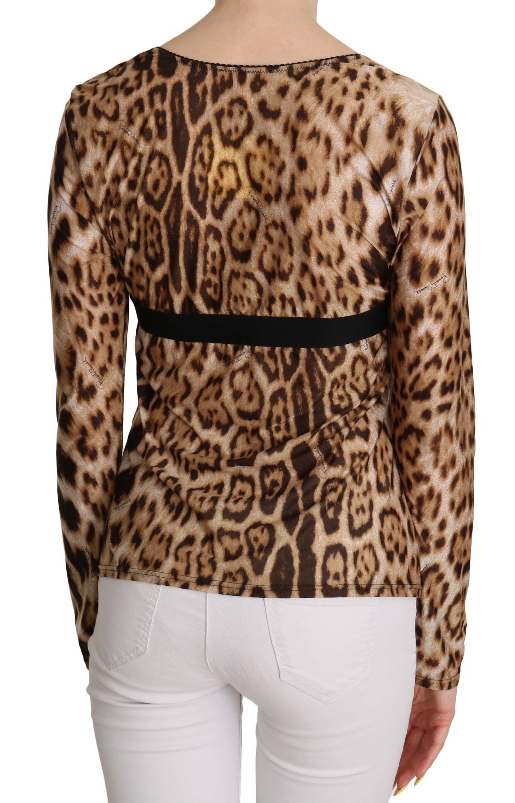 Elegant Leopard Long Sleeve Top - SEHABRANDS