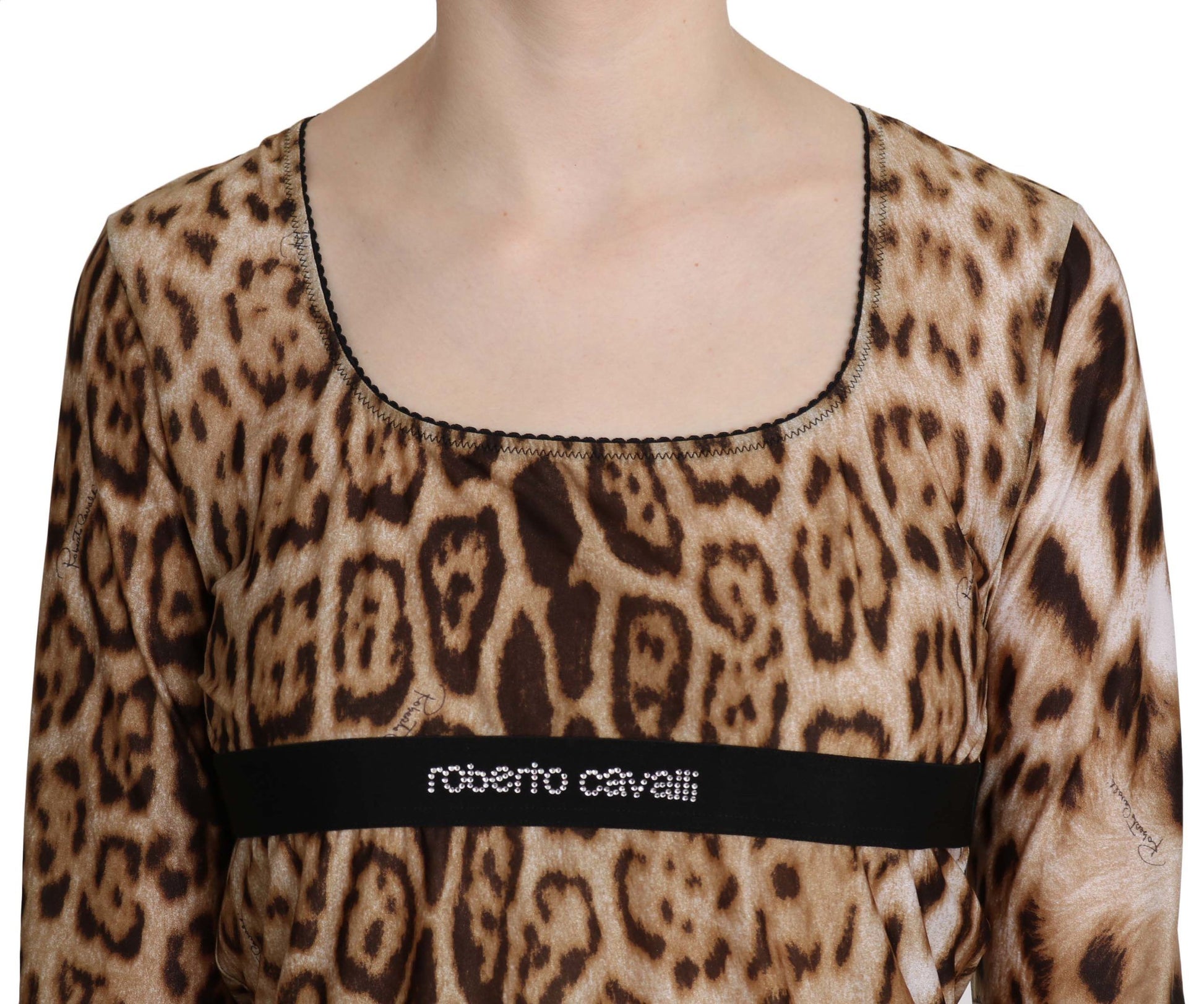 Elegant Leopard Long Sleeve Top - SEHABRANDS