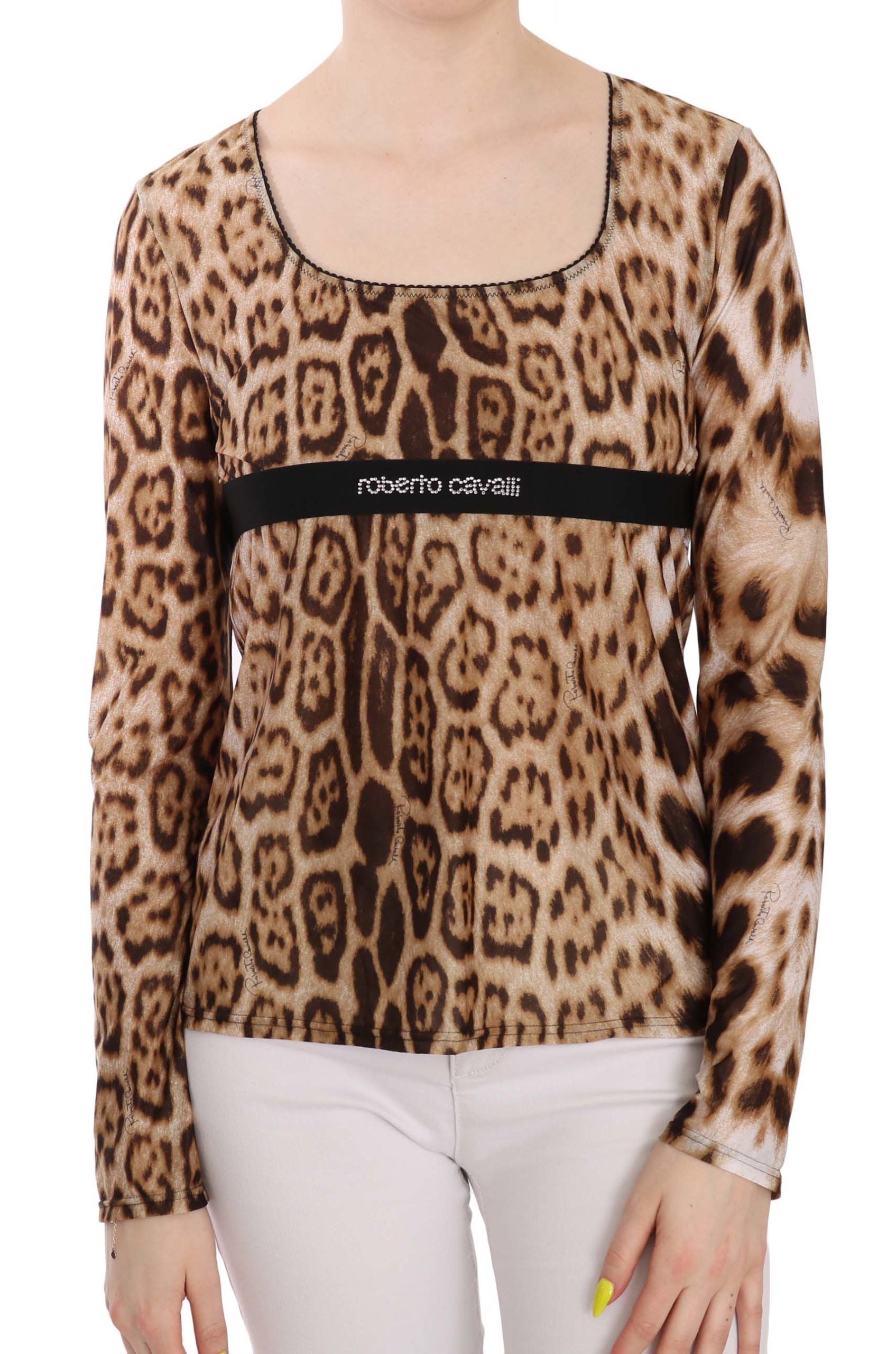 Elegant Leopard Long Sleeve Top - SEHABRANDS